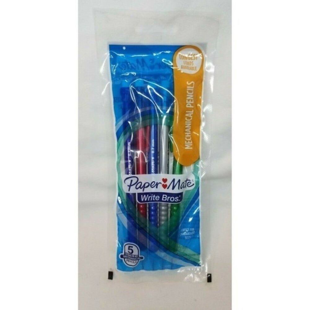 Paper Mate Mechanical Pencils & Erasers 5 Pack Set Assorted Colors School Office